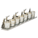 Noel Silver Antique Seven Tealight Holder by Lavishway | Ornaments & Decoration-50650