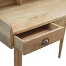 Nordic 3 Drawers Gallery Back Writing Desk by Lavishway | Reclaimed Wood Desks-58122