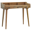 Nordic 3 Drawers Gallery Back Writing Desk by Lavishway | Reclaimed Wood Desks-58120