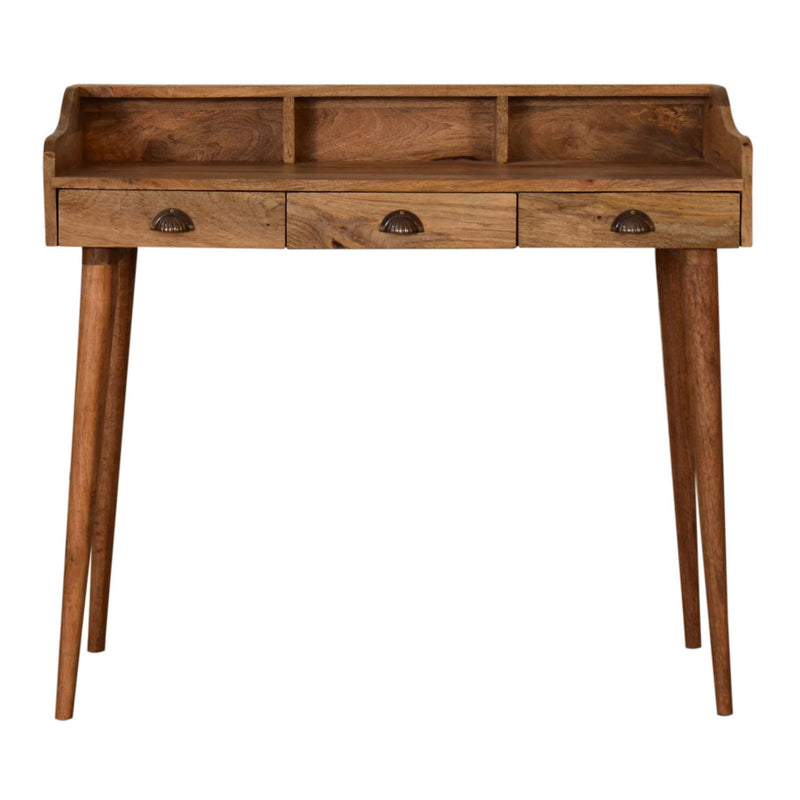 Nordic Vintage Open Shelf Writing Desk by Lavishway | Reclaimed Wood Desks-58097