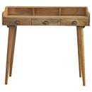 Nordic 3 Drawers Gallery Back Writing Desk by Lavishway | Reclaimed Wood Desks-58121