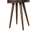 Nordic Chestnut Finish 1 Drawer Bedside Table by Lavishway | Bedside Tables-58237