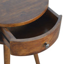 Nordic Chestnut Finish 1 Drawer Bedside Table by Lavishway | Bedside Tables-58235