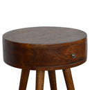 Nordic Chestnut Finish 1 Drawer Bedside Table by Lavishway | Bedside Tables-58234