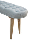 Nordic Deep Buttoned Grey Tweed Top Bench by Lavishway | Benches & Storage Benches-58168