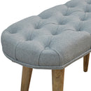 Nordic Deep Buttoned Grey Tweed Top Bench by Lavishway | Benches & Storage Benches-58171