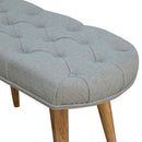 Nordic Deep Buttoned Grey Tweed Top Bench by Lavishway | Benches & Storage Benches-58170