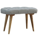 Nordic Deep Buttoned Grey Tweed Top Bench by Lavishway | Benches & Storage Benches-58166