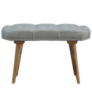 Nordic Deep Buttoned Grey Tweed Top Bench by Lavishway | Benches & Storage Benches-58167