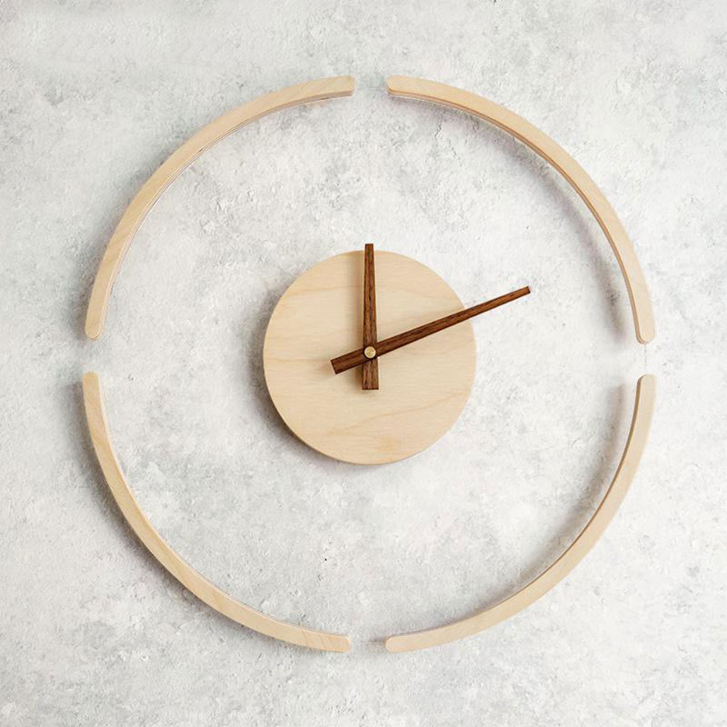 Nordic Minimalist Wooden Wall Clock by Lavishway | Wall Clocks-50542