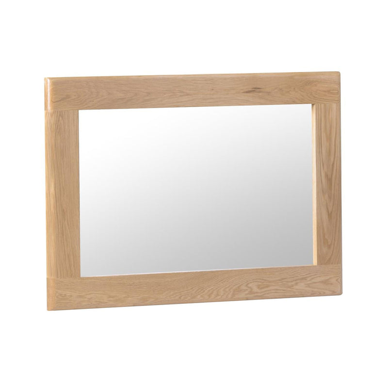 Nordic Oak Frame Square Large Wall Mirror by Lavishway | Wall Mirrors-36048