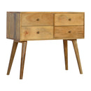 Nordic Oak-Ish Finish 4 Drawers Console Table by Lavishway | Hallway Console Table-58134