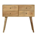 Nordic Oak-Ish Finish 4 Drawers Console Table by Lavishway | Hallway Console Table-58135