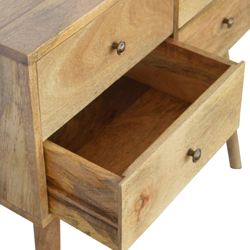 Nordic Oak-Ish Finish 4 Drawers Console Table by Lavishway | Hallway Console Table-58136