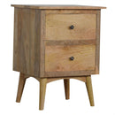 Nordic Solid Wood 2 Drawers Bedside Table by Lavishway | Bedside Tables-58180