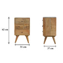 Nordic Solid Wood 4 Drawers Bedside Table by Lavishway | Bedside Tables-58197
