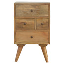 Nordic Solid Wood 4 Drawers Bedside Table by Lavishway | Bedside Tables-58190