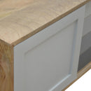 Nordic Solid Sliding Doors 4 Drawers Cabinet by Lavishway | Hallway Cabinets-58210