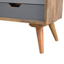 Nordic Solid Sliding Doors 4 Drawers Cabinet by Lavishway | Hallway Cabinets-58214