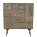 Nordic Oak Finish Multi 9 Chest Of Drawers by Lavishway | Chest Of Drawers-58328