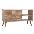 Nordic Oak-Ish Finish 4 Drawers Media Unit by Lavishway | TV Units Cabinets-58320