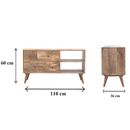 Nordic Oak-Ish Finish 4 Drawers Media Unit by Lavishway | TV Units Cabinets-58326