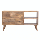 Nordic Oak-Ish Finish 4 Drawers Media Unit by Lavishway | TV Units Cabinets-58321