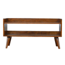 Nordic Chestnut Finish Shoe Storage Bench by Lavishway | Benches & Storage Benches-58286