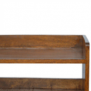Nordic Chestnut Finish Shoe Storage Bench by Lavishway | Benches & Storage Benches-58287
