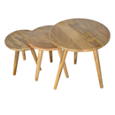 Nordic Oak-Ish Finish Nest of Stools by Lavishway | Nest of Tables-58280
