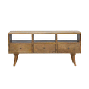 Nordic 3 Drawers Solid Wood TV Unit by Lavishway | TV Units Cabinets-58264