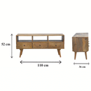 Nordic 3 Drawers Solid Wood TV Unit by Lavishway | TV Units Cabinets-58267