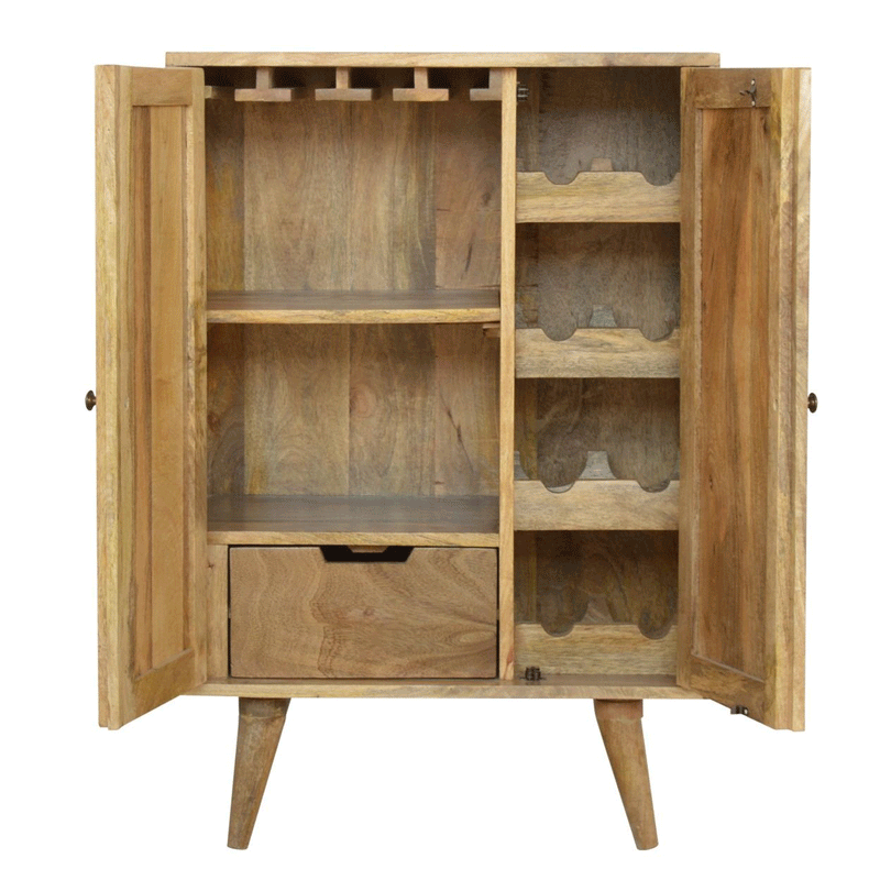 Nordic Solid Wood 2 Doors Wine Cabinet by Lavishway | Hallway Cabinets-58248