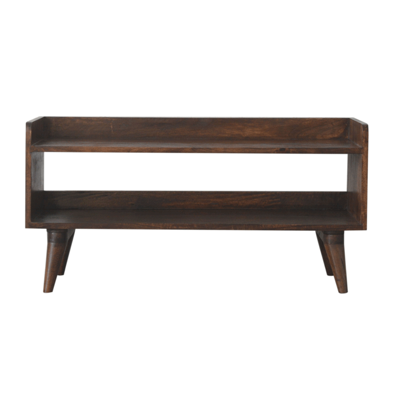Nordic Walnut Finish Shoe Storage Bench by Lavishway | Benches & Storage Benches-58174