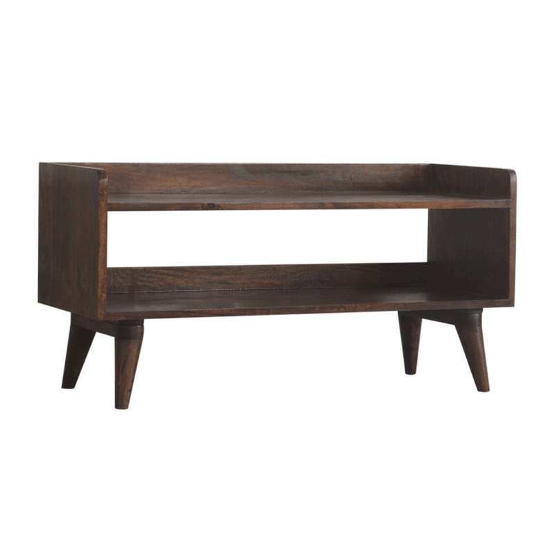Nordic Walnut Finish Shoe Storage Bench by Lavishway | Benches & Storage Benches-58173