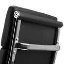 Norton Black Faux Leather Office Chair by Lavishway | Leather Chairs-61365