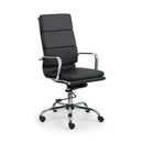 Norton Black Faux Leather Office Chair by Lavishway | Leather Chairs-61363