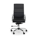Norton Black Faux Leather Office Chair by Lavishway | Leather Chairs-61364