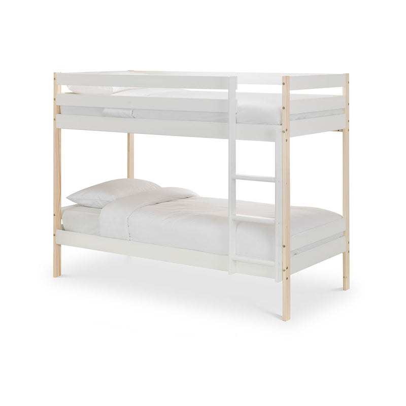 Nova White Pine Two Tone Bunk Bed by Lavishway | Wooden Beds-61356