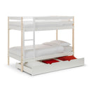 Nova White Finish Solid Pine Trundle by Lavishway | Bed Drawer-61334