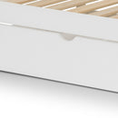 Nova White Finish Solid Pine Trundle by Lavishway | Bed Drawer-61338