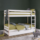 Nova White Finish Solid Pine Trundle by Lavishway | Bed Drawer-61331