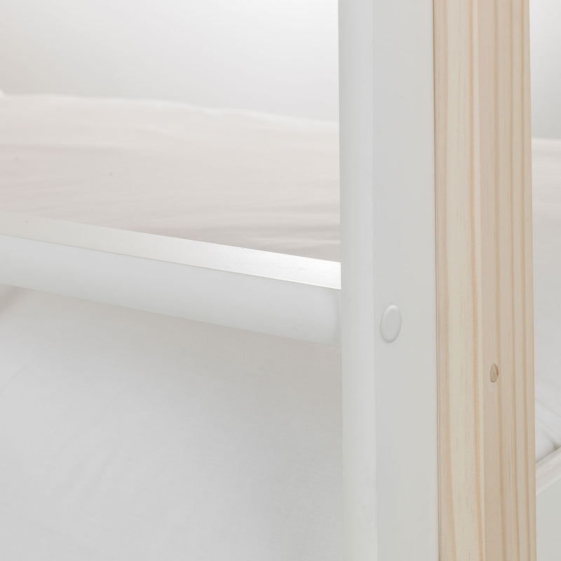 Nova White Pine Two Tone Bunk Bed by Lavishway | Wooden Beds-61361