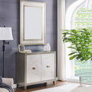 Nova Wood Grain Effect 2 Doors Chest & Mirror by Lavishway | Wall Mirrors-24431