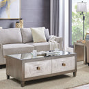 Nova Wood Grain Effect 2 Drawers Coffee Table by Lavishway | Coffee Tables-24404