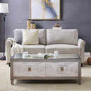 Nova Wood Grain Effect 2 Drawers Coffee Table by Lavishway | Coffee Tables-24405