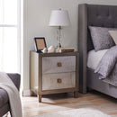 Nova Wood Grain Effect 2 Drawers Side Table by Lavishway | Bedside Tables-24495