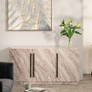 Nuna 3 Doors Marble Effect Large Sideboard by Lavishway | Sideboards-24175