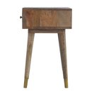 Johansen Oak-ish Inlay Bedside Table by Lavishway | Bedside Tables-58143