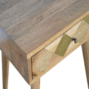 Johansen Oak-ish Inlay Bedside Table by Lavishway | Bedside Tables-58146